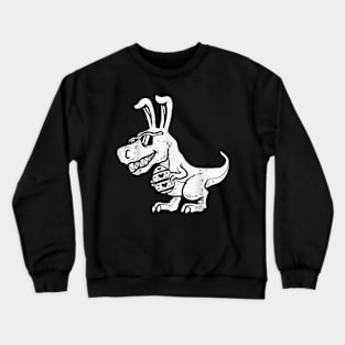 Dino Bunny Dinosaurs Hunt Eggs Happy Easter Gift For Boys Kids Crewneck Sweatshirt